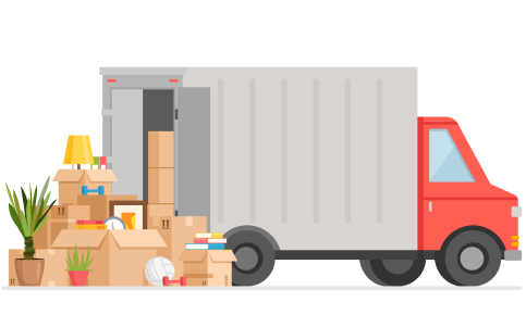 Boxes and a truck for hassle-free relocation to Malaysia with expert customs clearance, secure transport, and timely delivery solutions